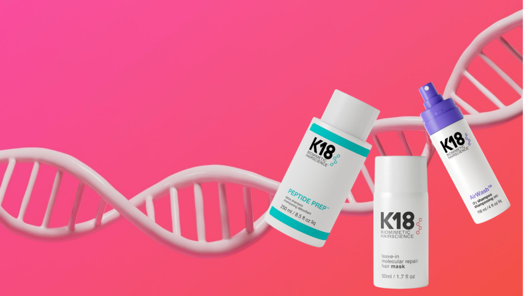 K18 detox shampoo, repair mask ja airwash kuivashampoo