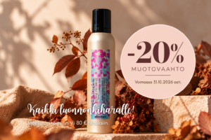 Muotovaahto pörröiselle hiukselle